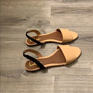 Lulus • cream strapped flats